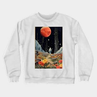 Space Flower Field - Vintage Art Crewneck Sweatshirt